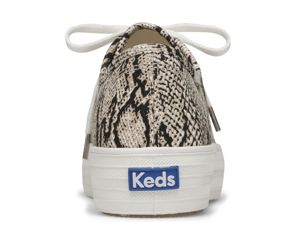 Keds Sneakers White/Black - Triple Kick Snake - Womens BJKQZL-459